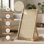 XiaZ Cat Scratcher, 23" Sisal Cats Scratching Board with 5 Adjustable Heights, No Assembly Required, Foldable Cat Scratchers for Indoor Cats and Kittens, Ready to Use