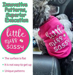 Paiaite Dog Clothes Fashionable Sleeveless Pet Vest: 'Little Miss Sassy' Printed Cotton Dog Shirt, Ideal for Small, Medium, and Large Breeds, Ensuring Comfort and Breathability Pink 3XL