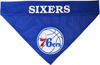 NBA Dog Bandana - Philadelphia 76ers Reversible Pet Bandana. 2 Sided Home & Away Sports Bandana with a PREMIUM Embroidery TEAM Logo, Small/Medium