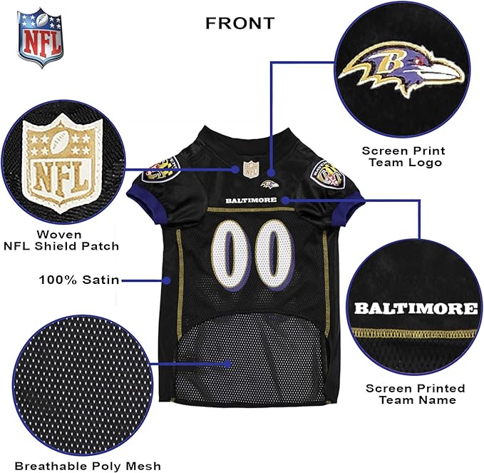 Baltimore Ravens Pet Striped Jersey
