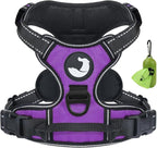 Joytale No Pull Dog Harness for Small Dogs, Reflective Pet Vest with Front Clip, Adjustable Soft Padded Harnesses with Easy Control Handle for Training and Walking, Purple, S
