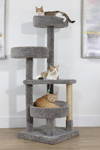 New Cat Condos Solid Wood Sturdy Cat Tower with Beds