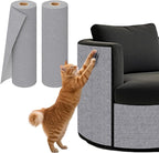 PowerKing Cat Scratch Furniture Protector, 78.7"x15.8" Self-Adhesive Cat Scratch Mat for Couch & Sofa, Trimmable DIY Cat Scratcher Pads for Indoor Cats (Grey)