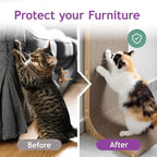 Necoichi Cardboard Cat Scratcher Wall for Indoor Cats - Cat Scratching Board, Cat Scratch Pad Lounger with Reversible Usability and Extra Comfort for Lounge, Curved (Oak, Large)