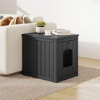 Fancyango Outdoor & Indoor Dog House for Weatherproof and Stylish Furniture, Dog House Outdoor, Multi - Use for Small and Medium Dogs (Classic Black, 22.8" L × 17.7" W × 21.7" H)