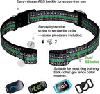 Aikko Nylon Collar Replacement Strap with Heavy-Duty Buckle, Reflective Dog Tracker Receiver Band, Durable Adjustable E Collar Systems Belt for Small Medium Large Dogs, Green