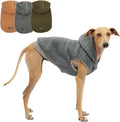 Tuff Pupper Fleece Dog Hoodie Sweater | Teddy Sherpa Outer & Soft Polar Fleece Lining | Adjustable Fit Winter Coat with Hood, Leash Hole, Ribbed Cuffs | for Small Medium Large XL XXL Dogs (Grey, XS)