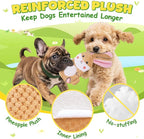 XIUGOAL Dog Toys to Keep Them Busy, 3 Pack No Stuffing Interactive Dog Toys with Crinkle, Squeaky Puppy Chew Toys for Small, Medium Breeds