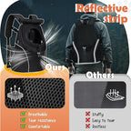 WOYYHO Pet Dog Carrier Backpack with Top and Side Windows, Small Dog Front Backpack Ventilated Mesh Dog Back Pack with Safety Belt for Travel Hiking Outdoor Adventures (Size L: 10-14 lbs, Black 2.0)
