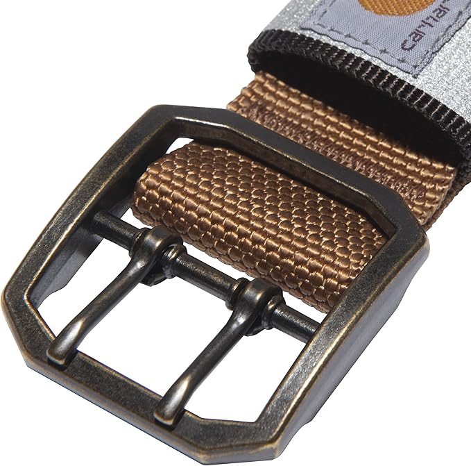 Carhartt Pet Fully Adjustable Wide Webbing Collar for Dogs, Heavy Duty Nylon for Walking & Training, Carhartt Brown, Large