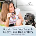 Lucky Love Dog Martingale Collar and Leash Set, Premium No Slip Collar and Leash Set, Great for Whippets, Greyhounds, and More (Blackbird, Small - Combo)