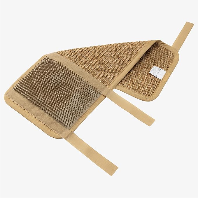 Navaris Cat Scratcher and Brush Table Leg Protector - Sisal Scratching Mat for Furniture Protection - Robust Cat Accessories to Protect Furniture - Scratch Pad for Indoor Cats