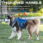 Dog Harness for Large Dogs Heavy Duty, No Pull Tactical Dog Harness with Molle System, Easy On and Off Service Dog Vest, Breathable Padded, Adjustable Reflective Pet Vest for Walking Hiking Training