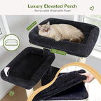 Globlazer 82" Extra Large Cat Tree for Big Cats, Heavy Duty Cat Tree for Multi-Cat Household, Maine Coon Cat Tree with 3 Condos, 2 Hammocks, 3 Perches & Scratching Board, S82D, Dark Gray