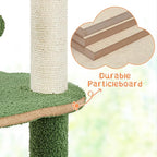 Yaheetech 42in Cactus Cat Tree, Green Cat Tree Tower w/Pumpkin Condo, Multi-Level Perches, 3 Scratching Posts, Teasing Ball for Indoor Kittens