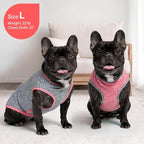 KYEESE 2Pack Dog Shirt, Lightweight Sun Protection Sleeveless Dog T Shirts for Small Medium Dogs, Breathable Pet Reflective Tank Top Summer Dogs Clothes for Outdoor Walking, Coral Red+Grey, XL