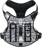 Light Dog Harness for Small Sized Dog Breeds, No-Pull Pet Harness with 2 Leash Clips, Adjustable Soft Padded Dog Vest, Reflective Pet Oxford Vest, Puggle, Terriers, Beagle, Black Ethnic S