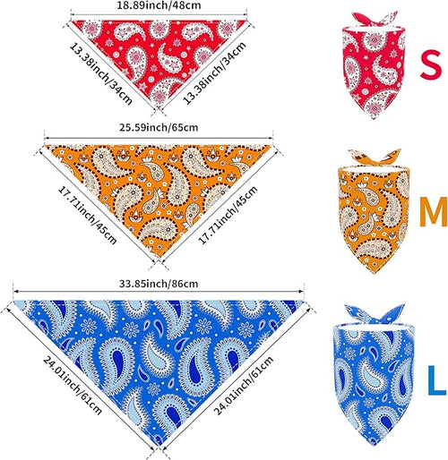 10pcs Dog Bandanas Paisley for Xs Small Breed Dog Kerchief Triangle Bibs Scarves Pink Blue Yellow Purple Girl Boy Grooming Costume