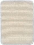 Cat Scratcher Mat Natural Sisal Cat Scratching Pads with Self-Adhesive Horizontal Floor Rug for Indoor Cats Grinding Claws Nails, White, 10" x 20"