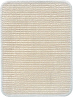 Cat Scratcher Mat Natural Sisal Cat Scratching Pads with Self-Adhesive Horizontal Floor Rug for Indoor Cats Grinding Claws Nails, White, 10" x 20"