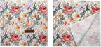 Elegant Little Tail Girl Dog Bandanas - Vintage Flower Pattern Dog Kerchief, Small/Medium/Large, Adjustable, Washable Square Scarf