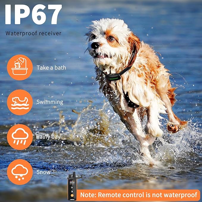 Dog Shock Collar with Remote - 4000Ft Dog Training Collar for Small Medium Large Dogs 10-120lbs, Waterproof Rechargeable E Collars for 2 Dogs with Beep Vibration (1-99) and Humane Shock (1-99) Modes