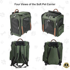 EliteField Deluxe Backpack Pet Carrier (3 Year Warranty, Airline Approved), Travel Soft-Sided Carrier Bag for Dogs, Cats & Small Pets