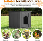 Fancyango Outdoor & Indoor Dog House for Weatherproof and Stylish Furniture, Dog House Outdoor, Multi - Use for Small and Medium Dogs (Classic Black, 22.8" L × 17.7" W × 21.7" H)