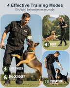 Jugbow Dog Shock Collar - 4500FT Dog Training Collar with Remote, IPX8 Waterproof Electric Dog Collar with 4 Training Modes, Security Lock, Rechargeable eCollar for 10-120lbs Small Medium Large Dogs
