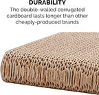 Furhaven 2-Pack Scratching Boards w/ Catnip & Wall-Mounting Hooks for Indoor Cats, Reversible - Wall-Mounted Corrugated Cat Scratchers - Seaglass, Standard/2-Pack