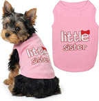 Parisian Pet Dog Shirt - 100% Cotton Shirts for Small Dogs - Pink Sleeveless Girl Pet Clothes - Lightweight and Breathable Puppy Clothes - Stretchy Dog Apparel for Little Sister Dogs