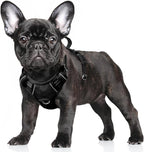 BARKBAY No Pull Dog Harness Large Reflective Dog Harness with Front Clip and Easy Control Handle for Walking Training Running with ID tag Pocket(Black,S)