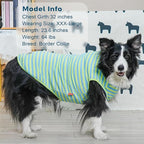 KYEESE 2Pack Dog Shirt, Soft Striped Dogs T Shirts, Lightweight Pet Tank Top, Sleeveless Dog Shirt for Large Dogs, Stretchy Comfortable Pet Vest, Blue, 3XL