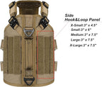 ICEFANG GN3 Tactical Dog Harness with 6X Buckle,Dog Molle Vest with Handle,3/4 Body, Hook and Loop Panel for ID Patch,No Pulling Front Clip (XS (Neck 12"-17"; Chest 17"-23"), Coyote Brown)