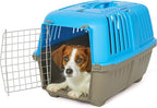 MidWest Homes for Pets Spree Travel Carrier – Hard-Sided Dog & Cat Carrier, Small Pet Travel Crate with Handle, Ventilated Design, Easy Assembly, 24-Inch, Blue