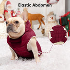 Fleece Lining Dog Hoodie with Harness Built in,Extra Warm Small Dog Jacket in Winter Puppy Coats with Drawstring Hooded,Red S