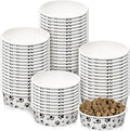 30 Pieces Disposable Dog Bowls 16 oz Small Pet Feeding with Printed Pattern Dishes for Small Pet Paper Food Travel Bowls for Feeding Dogs and Cats Puppies Dry Wet Food Water