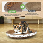 3Pack Extra Large Versatile Cardboard cat Scratcher & Lounger bed, High-Density cat Scratch Pads for Indoor Cats Grinding Claws, Ergonomical curved Cat Scratching Board, Couch Protector from Cat Claws