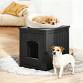 Fancyango Outdoor & Indoor Dog House for Weatherproof and Stylish Furniture, Dog House Outdoor, Multi - Use for Small and Medium Dogs (Classic Black, 22.8" L × 17.7" W × 21.7" H)