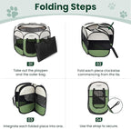 Love's cabin Pet Puppy Dog Playpen, Large Dog Tent Crates Cage Indoor/Outdoor, Portable Playpen for Cat, Foldable Pop Up Dog Kennel Playpen with Carring Case, Removable Zipper Top, Olive Green