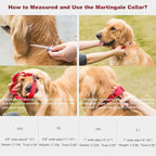 Martingale Dog Collar, Escape-Proof and No Slip Design, Heavy-Duty Nylon with Metal Buckle, Adjustable for Small, Medium & Large Dogs, Colorfast for Training, Daily Walks (Festive Red, M)
