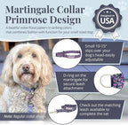 Lucky Love Dog Martingale Dog Collar - Adjustable, No-Slip, Durable, & Soft Webbing Collar for Male and Female Dogs Ideal for Training & Walking - Primrose, Small