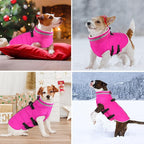 Dogcheer Dog Coat, Waterproof Dog Jacket with Harness, Reflective Adjustable Puppy Winter Coat with Zipper, Christmas Pet Snow Jacket Clothes for Small Medium Large Dogs - Pink L