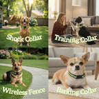 Shock Collar Replacement Strap, E Collar Replacement Strap Reflective Adjustable, 3/4 Inch Wide Nylon Replacement for Dog Training Collar, Bark Collar and Electronic Collars - Universal Fit (Green)
