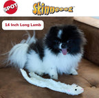 SPOT Skinneeez Crinklers Lamb - Stuffing-Free Dog Toy with Crinkle & Squeaker Sounds, Durable for Moderate Chewers, Tug Toy for Small Dogs & Puppies, 14in
