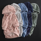 Cooper II Organic Cotton Velour Dog Hoodie Pet Coat for Small, Medium and Large Dogs, Light Heather Gray, Small
