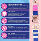 Jelly Waterproof Martingale Dog Collar, No Pull Nylon Collar with Alloy Metal Buckle & D-Ring for Outdoor Training and Walking, Anti Pull, Escape Free, One Time Adjustment - Blue & Rose, XL