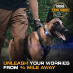 INVIROX Ultra K9 Dog Training Collar with Remote, 124 Levels for Reactive, Stubborn or Hard-to-Train Dogs, ¾ Mile Range, Night-Light Mode, Safe Communication, IP67 Waterproof E Collar for Large Dogs