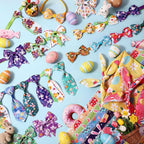 Reginary 120 Pcs Easter Dog Bandanas Bulk Dog Bows Set Bow Ties Cat Scarf Colorful Washable Triangle Pet Kerchief Cute Bib for Summer Small Medium Large Pets Grooming Accessories Costume