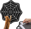 Self Adhesive Sisal Cat Scratch Pad for Wall or Couch, Trimmable Furniture Protector Mat with Strong Backing, Durable Cat Scratcher for Indoor Cats Activity Play(Spider Web)